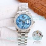 Swiss Copy Oyster Perpetual Datejust 31 in Blue Floral Dial Diamond Bezel_th.jpg